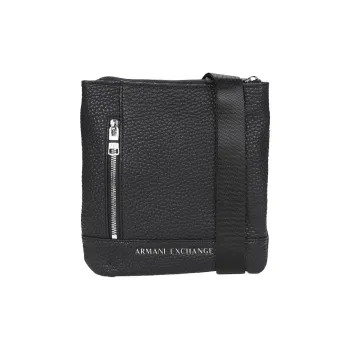 ARMANI EXCHANGEAE Eco Friendly Leather Crossbody Bag, Shoulder Bag Men's Black