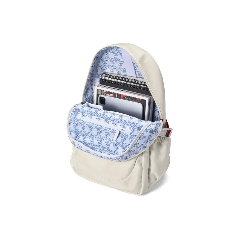 DRACONITE Polyester Backpack Regular Unisex Ecru Color Block-3