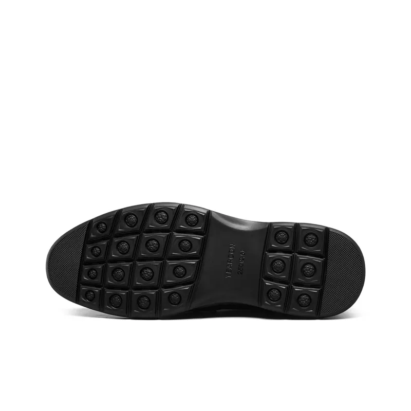 YEARCON Dress Shoes Men Low Top Brown-7