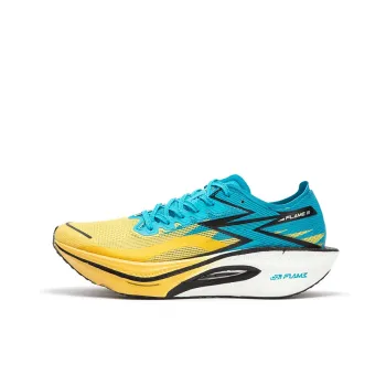 361° Fly Burn 3 Cushioning Anti Slip And Wear Resistant Low Top Carbon Plate Running Shoes Unisex Yellow Blue