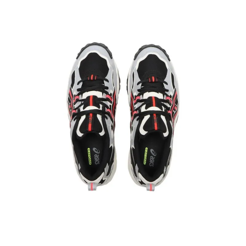 Asics GEL NANDI LT Cushioning, Abrasion Resistant, Height Increasing Low Top Chunky Sneakers Unisex Black White Gray-3