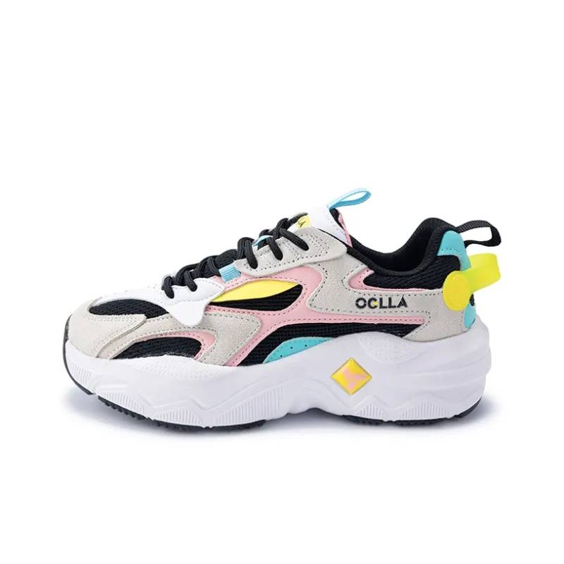 Angela Chunky Sneakers Women's Low Top Obsidian Black/Rose Pink-14