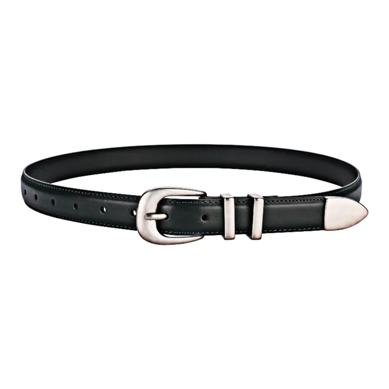 MUSTKOO Cow Leather Belts Unisex 2.3CM-2