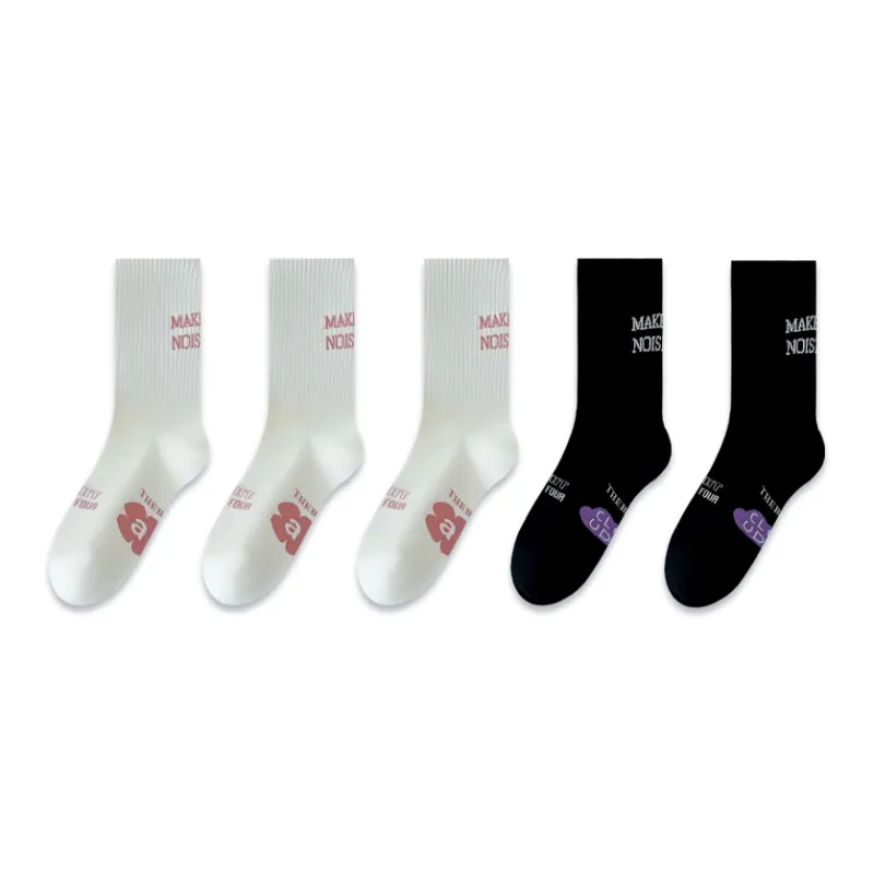 LUOLIAN Knee High Socks Women's 5 Pack-7