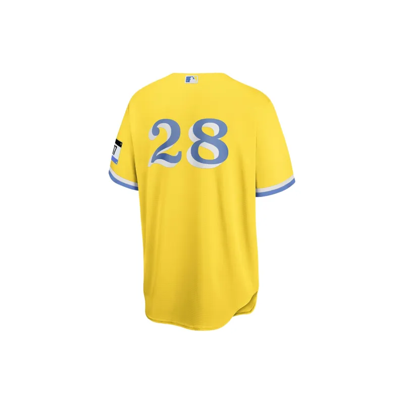 Nike MLB Boston Red Sox City Connect J.D. Martinez T-Shirt Men's Yellow-1