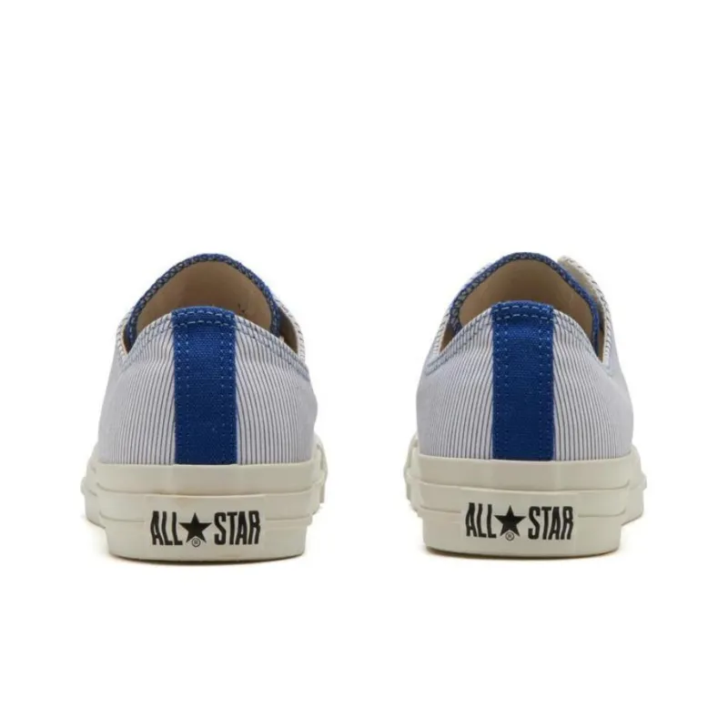 Converse All Star Anti Slip Wear Resistant Low Top Canvas Shoes Unisex White Blue Japan Version-3