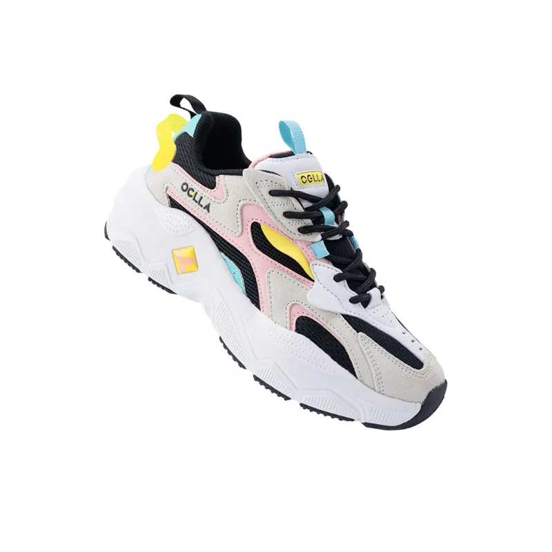 Angela Chunky Sneakers Women's Low Top Obsidian Black/Rose Pink-16