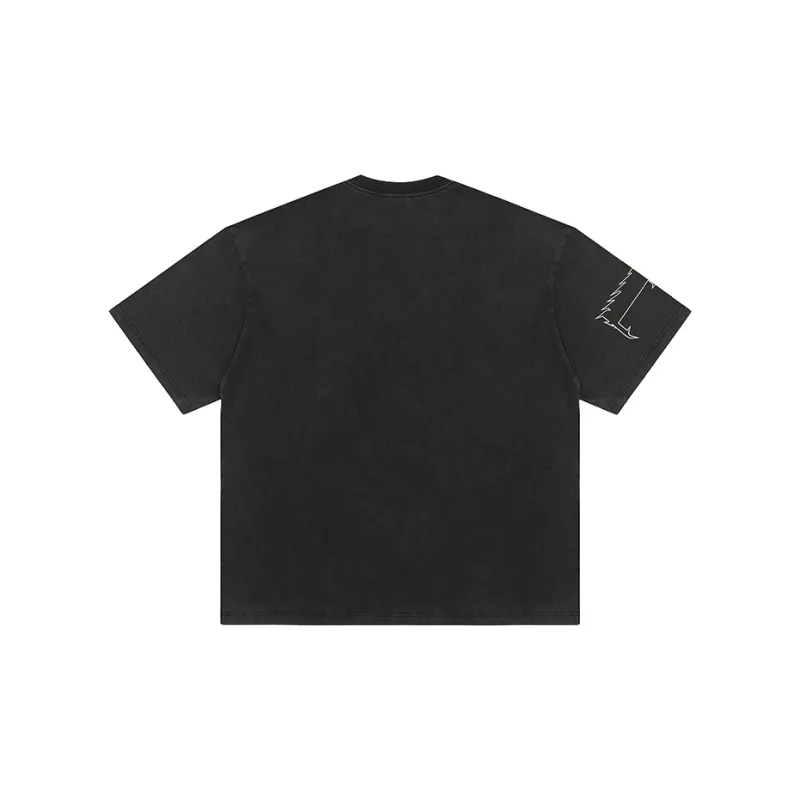 A Chock T Shirt Unisex Washed Black-1