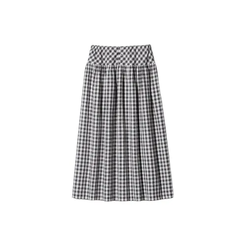 UNIQLO X Ines De La Fressange Casual Long Skirts Women's Dark Gray