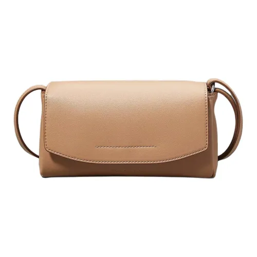 CALVIN KLEIN Polyurethane Shoulder Bag Crossbody Bag Small Size Women's Donkey Color