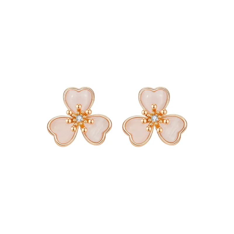 JAY S925 Silver Stud Earrings Women's-0