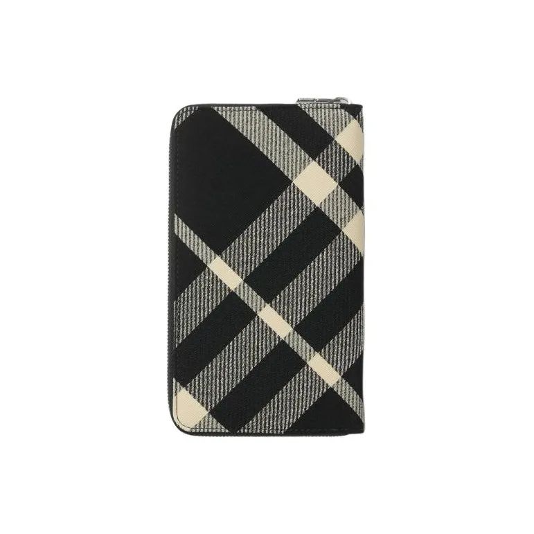 Burberry Polyester Wallet Tubas Men's Black & Calico-1