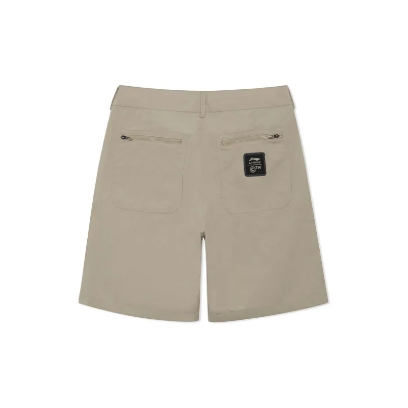 LiNing x Chinatown Market Casual Shorts Men's Cashmere Gray-1