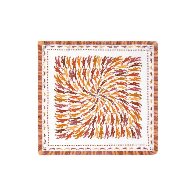 LONGCHAMP Silk Scarves Women's Orange-0