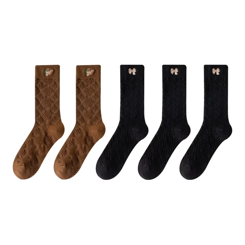 XXLLG Mid Calf Socks Women's 5 Pack-10