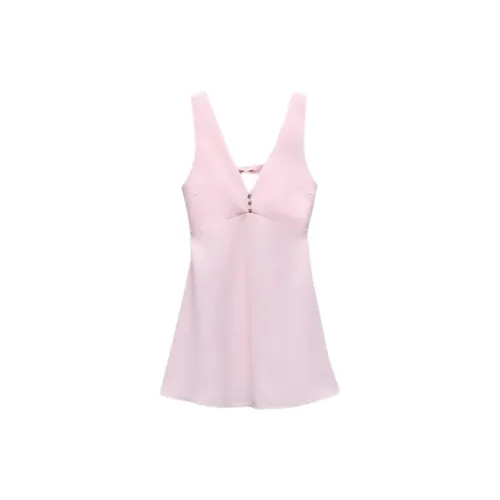 ZARA Sleeveless Dresses Women's Pink