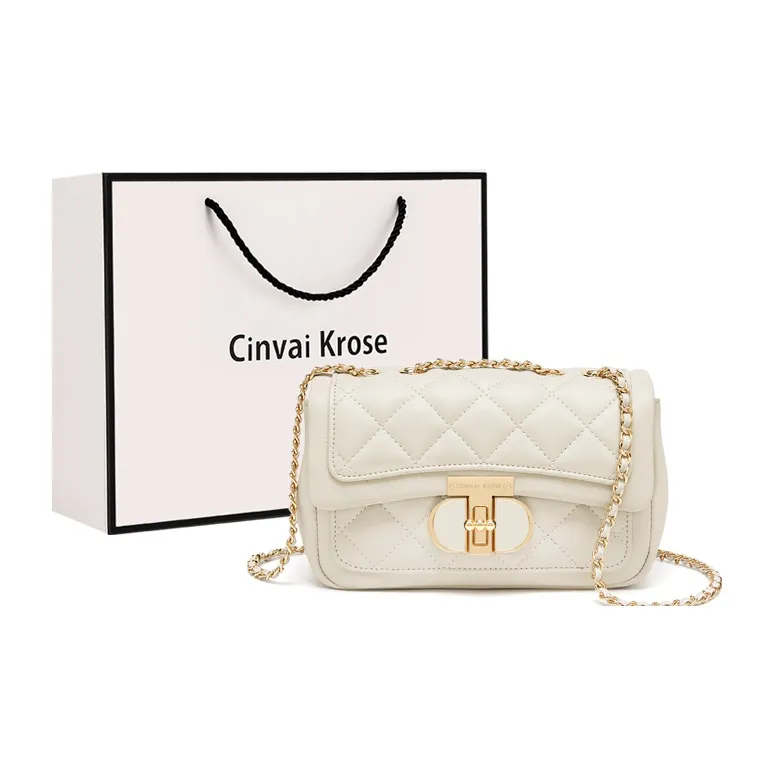 Simvay Clos Cow Leather With Synthetic Leather Shoulder Bag Crossbody Bag Shoulder Bag Chain Pack Small Size Women's-7