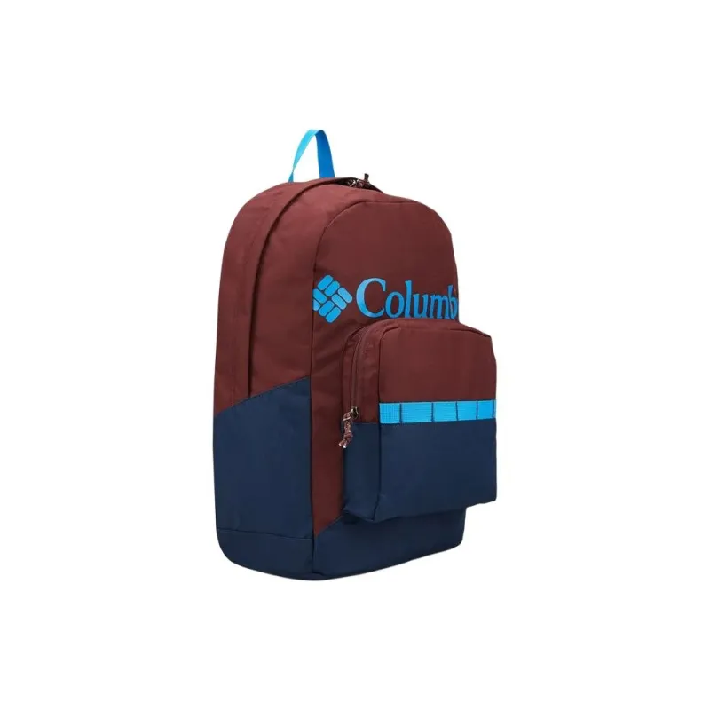 Columbia Polyester Bonded PU Backpack Unisex Blue & Red-1