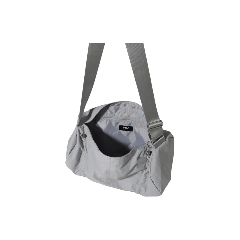 FILA Nylon Shoulder Bag, Crossbody Bag, Handbag Unisex Light Gray-3
