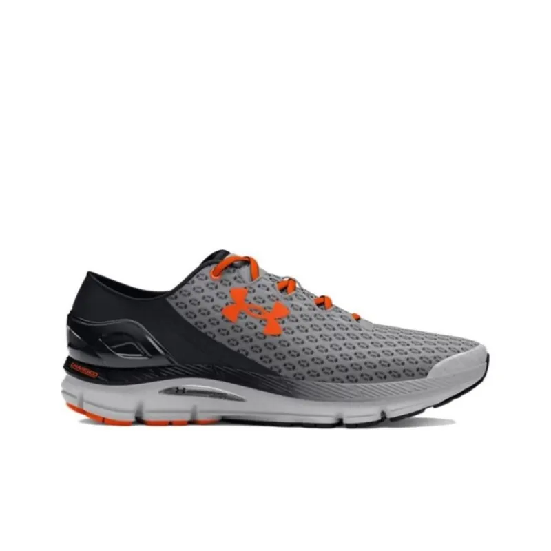 Under Armour Speedform Gemini Shock Absorbers With Slip Resistant Features Low Top Running Shoes Unisex Gray Orange-1