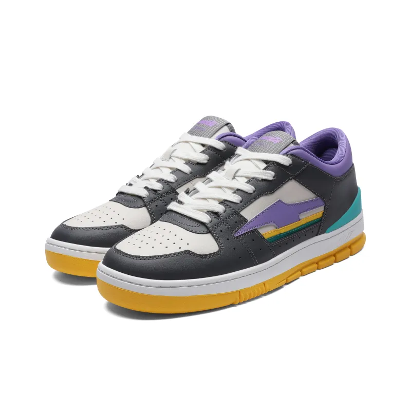 AVIA 825R Series Low Top Skateboard Shoes Men's White Gray Purple-2