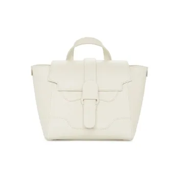 SENREVE Litchi Grain Top Grain Cow Leather Shoulder Bag Handheld Backpack Small Size Unisex Cream