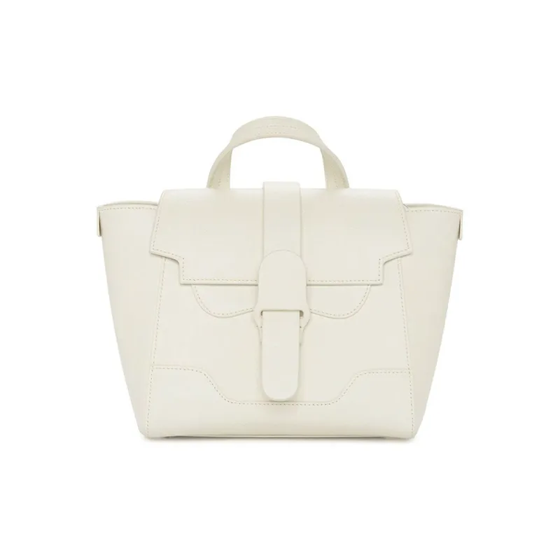SENREVE Litchi Grain Top Grain Cow Leather Shoulder Bag Handheld Backpack Small Size Unisex Cream-0