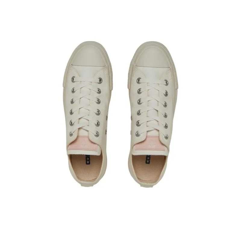 Converse All Star PLTS Rubber Patch OX Durable Cushioning Low Top Canvas Shoes Women's White-3