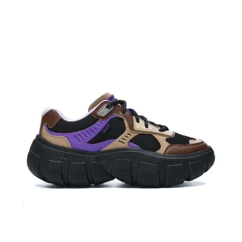 FILA BOLLA Bolla Anti Slip Wear Resistant Low Top Chunky Sneakers Women's Black Purple-1