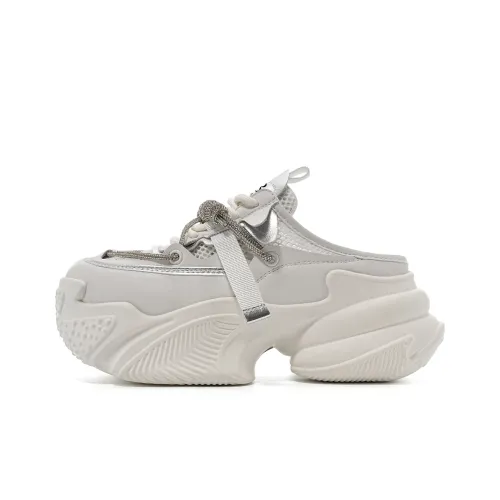 EBLAN Chunky Sneakers Women's Low-Top Beige