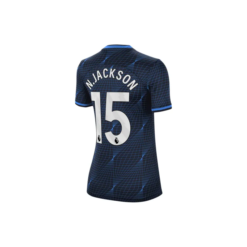 Nike Nicolas Jackson Chelsea 2023/24 Stadium Away Soccer Jerseys Women's Marine Blue-1