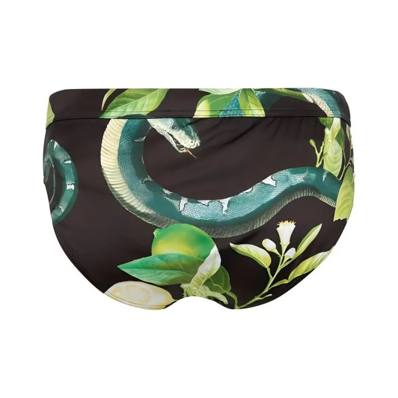 Roberto Cavalli RC patch Snake print Swiming Trunks-1
