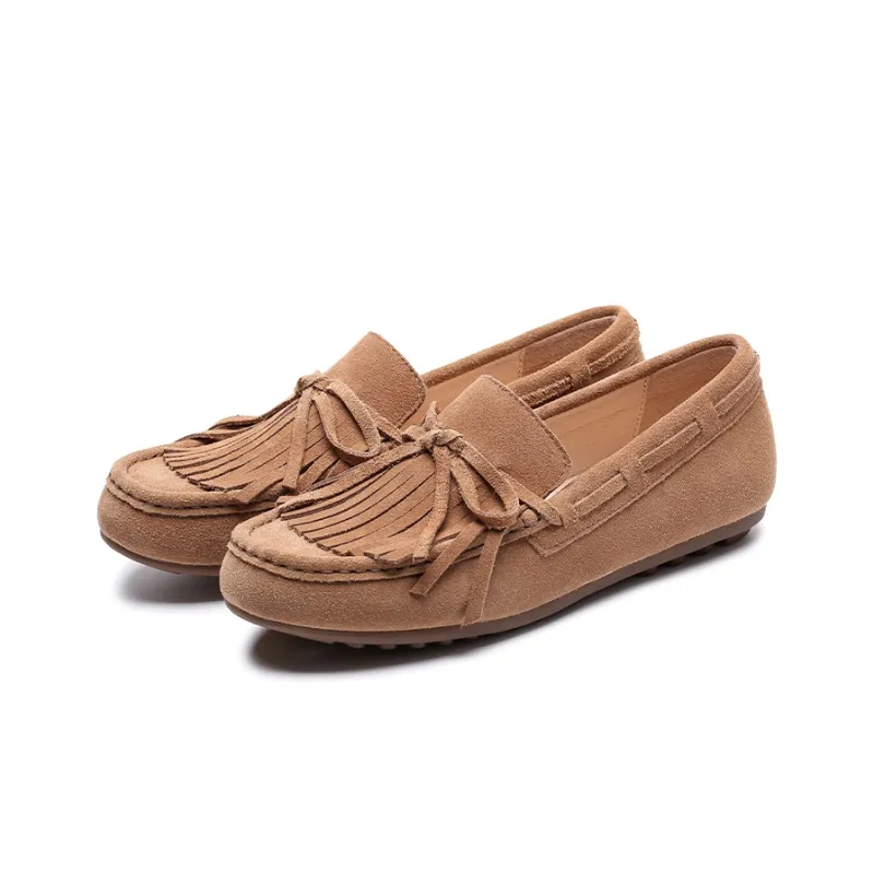 OZZEG Gommino Loafers Women's Brown-2