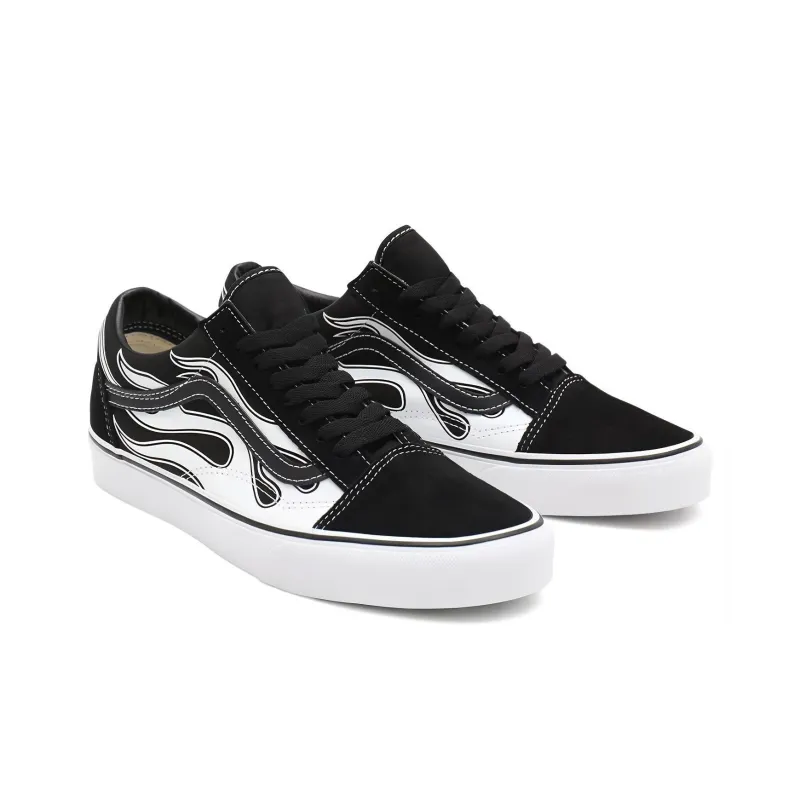 Vans Old Skool 'Flame Black White'-2