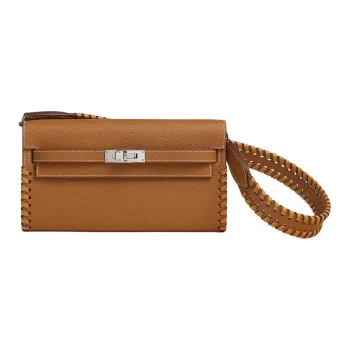 HERMES Kelly To Go Epsom With Swift Calfskin Shoulder Bag Crossbody Bag Wallet Women's Brown