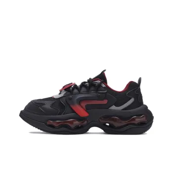 FILA FUSION NEBULA VDAY Cushioning Wear Resistant Low Top Casual Shoes Men's Black Red
