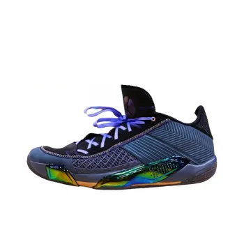 Jordan Air Jordan 38 Low PE Cushioning Anti-Slip And Wear-Resistant Low-Top Basketball Shoes Men's Black Purple