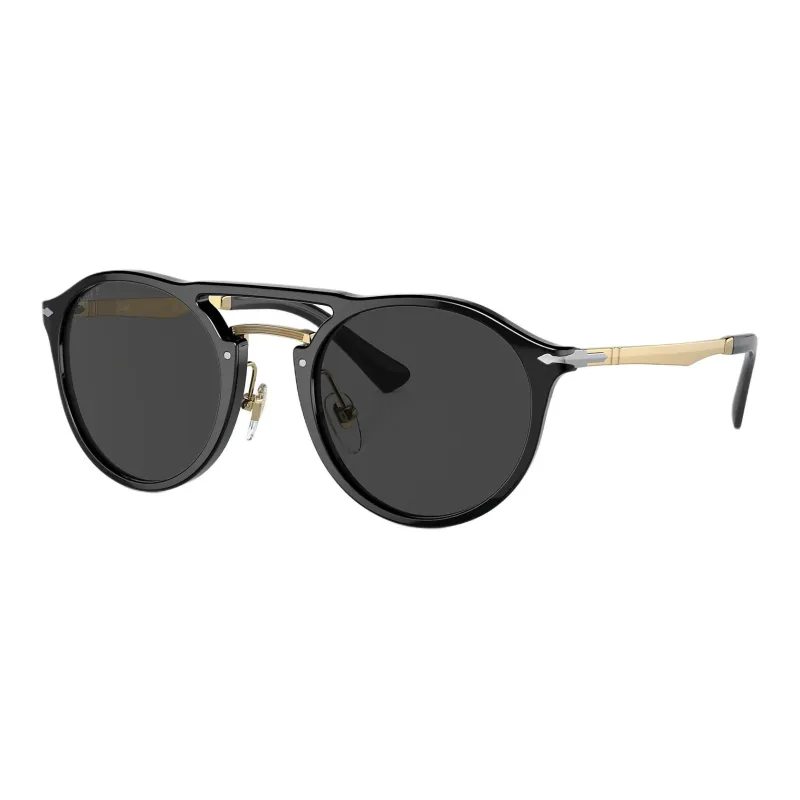 PERSOL Round Frame Double Bridge Sunglasses-0