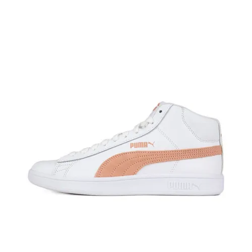 PUMA Smash V2 Skateboard Shoes Unisex Mid-Top White/Pink