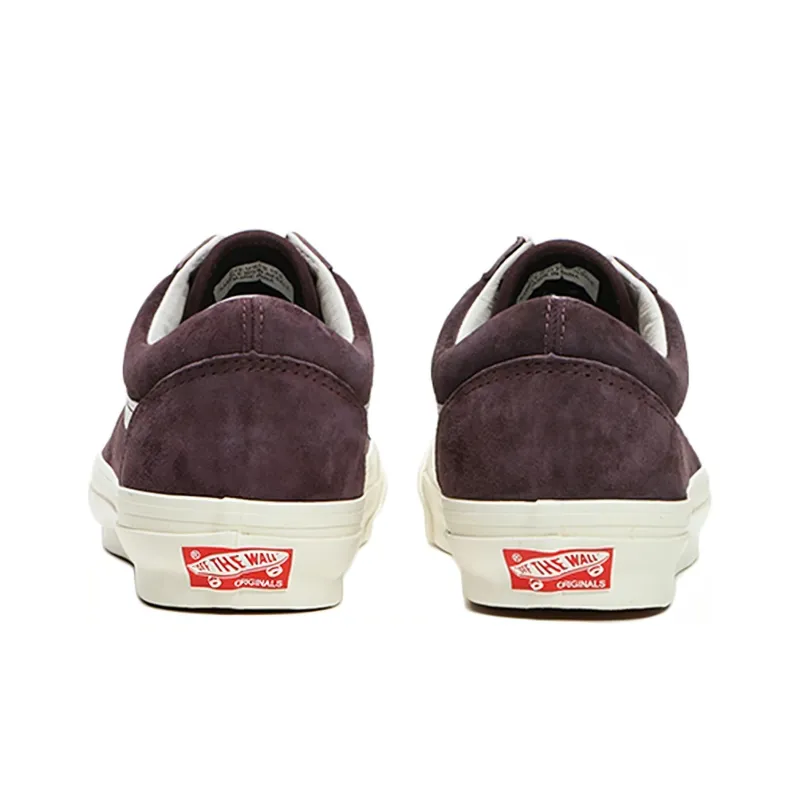 Vans Vault Og Old Skool Lx Pig Suede Wine-3
