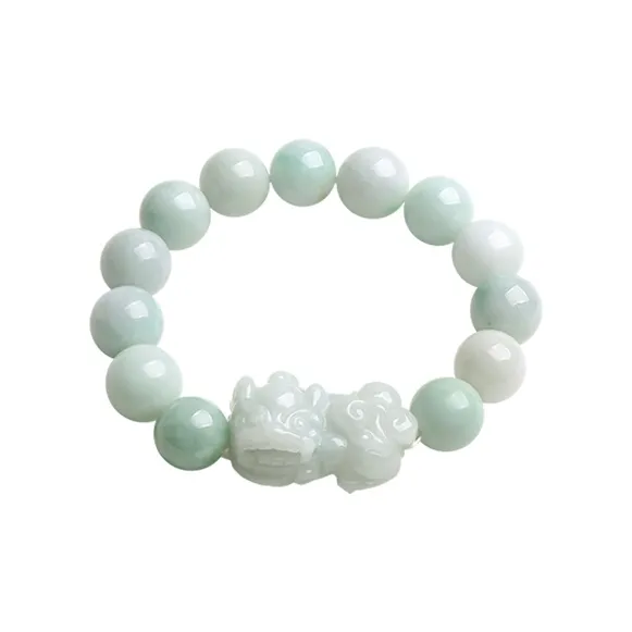 With The Heart Of The Jade Bean Type Bracelets Unisex-0
