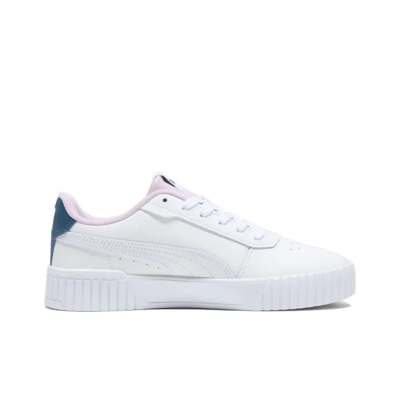 PUMA Carina 2.0 Slip Resistant, Abrasion Resistant, Lightweight Low Top Skateboard Shoes Women's White Pink-1