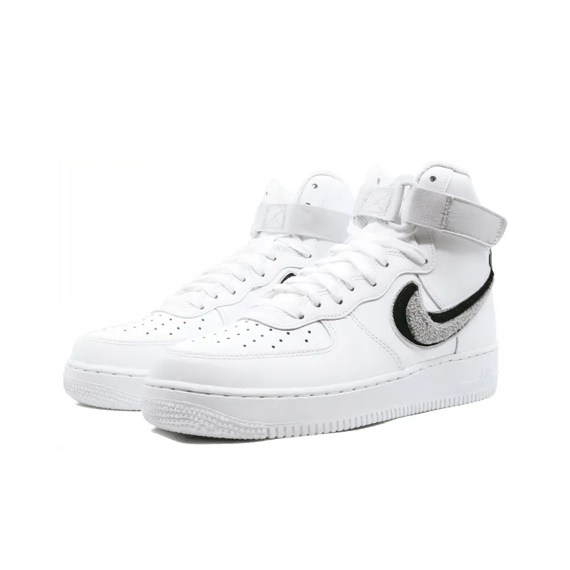 Nike Air Force 1 High 3D Chenille White Grey Black-1