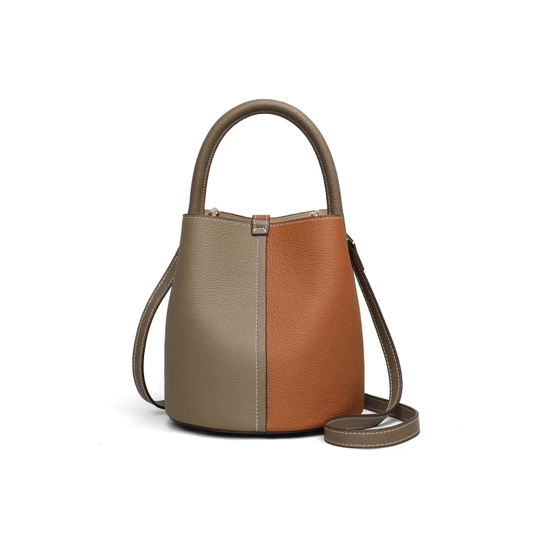 PT'SON Cow Leather Handbag, Shoulder Bag, Crossbody Bag Regular Women's Multicolor-7