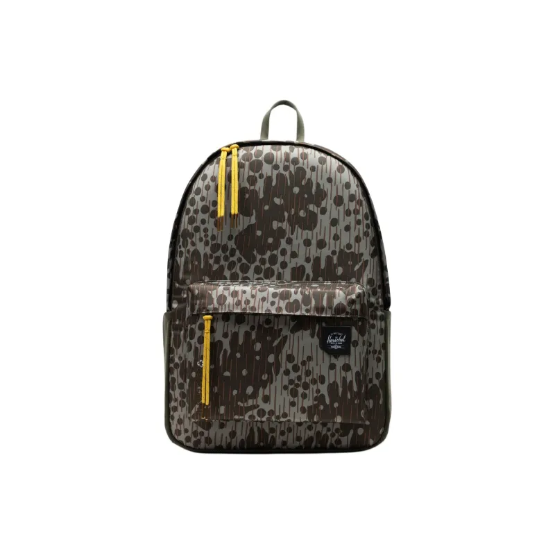Herschel Nylon With Polyurethane Coating Backpack Unisex Green & Brown-0