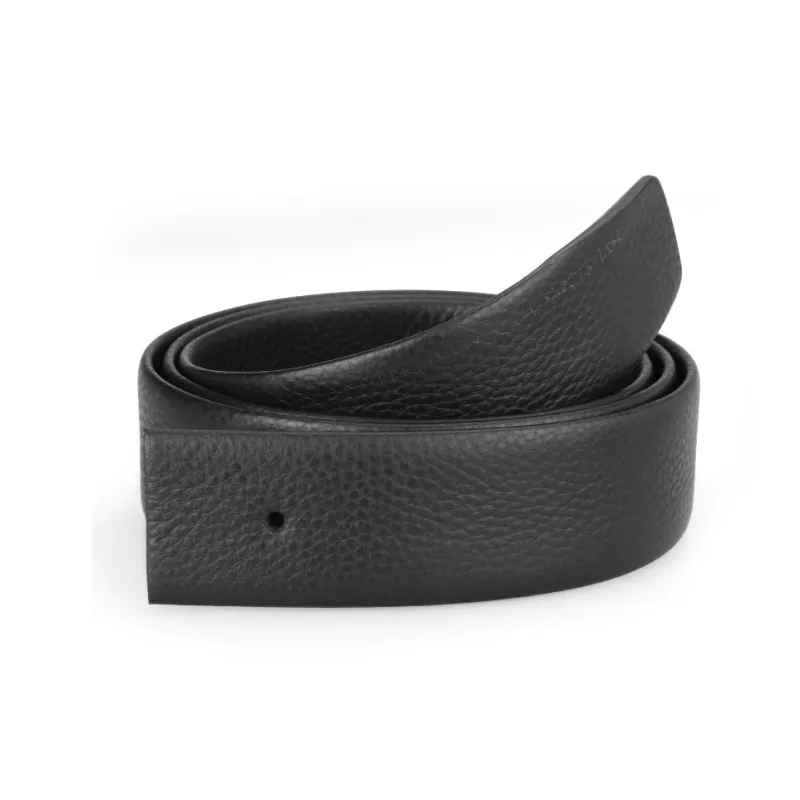 Cows Reign Litchi Grain Leather Belt With No Head No Head Button And Leather Strap Leather Belts Men's-1