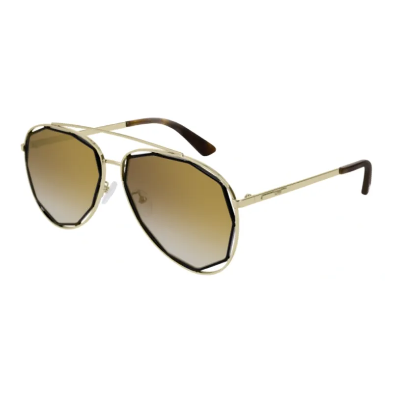 McQ Alexander McQueen Aviator Sunglasses Unisex Gold-0