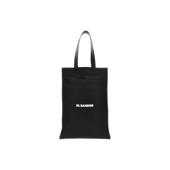 JIL SANDER Logo-Print Large Open Top Tote Bag