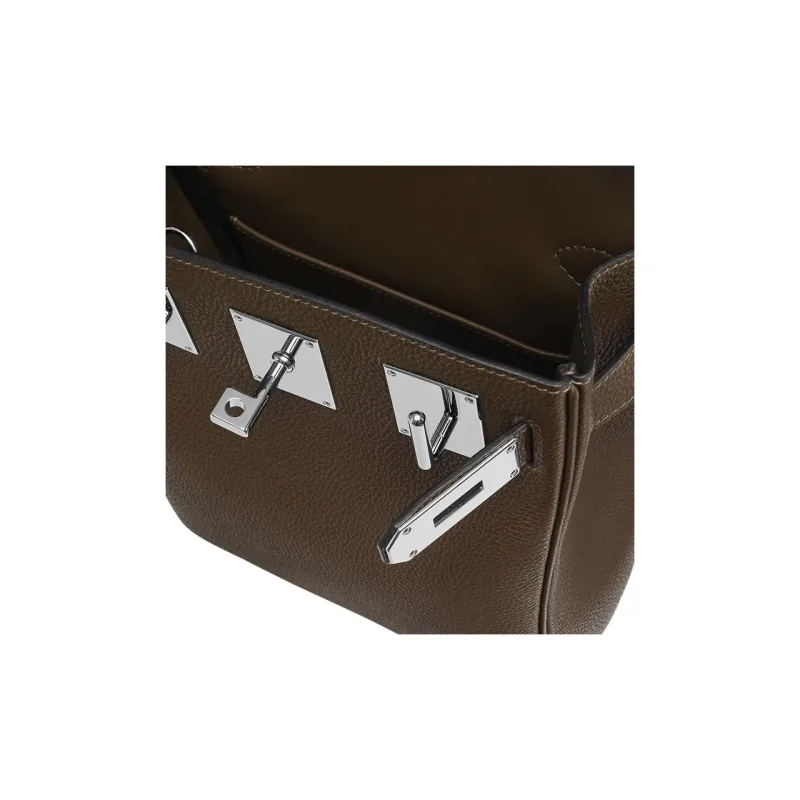HERMES Hac A Dos Togo Calfskin Crossbody Bag Shoulder Bag Small Size Unisex 4C Ecorce Bark Color-3