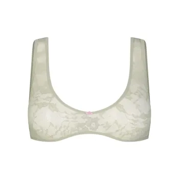 SKIMS STRETCH LACE PLUNGE BRALETTE Bra Women's 1 Pack TALC/Talc